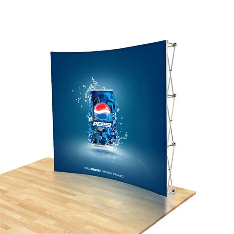 expo aluminum curved tension fabric backdrop|8ft Curved TensionMax™ Booth – ExpoPrint.